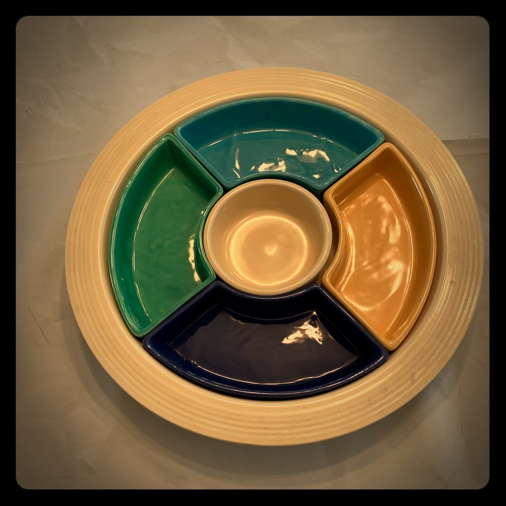 Fiestaware Multicolor Divided Serving Tray